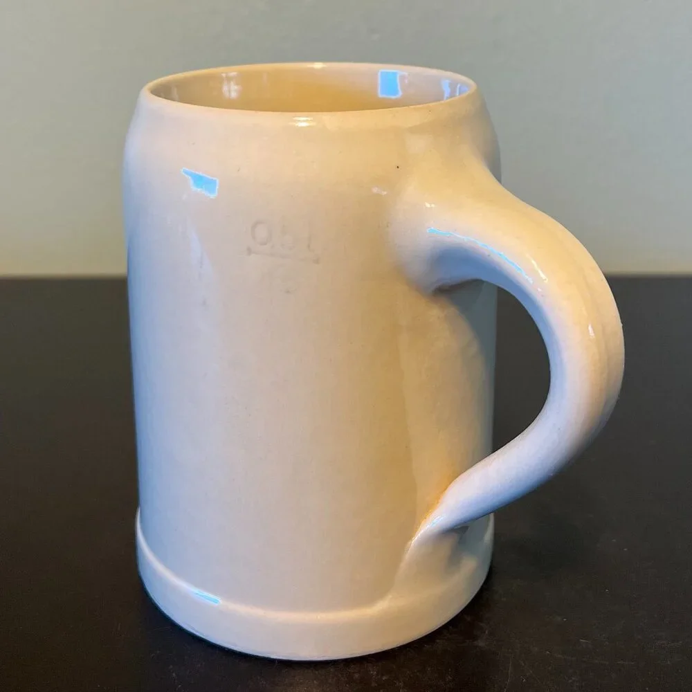 Vintage US Army 77th Armor Regiment Beer Stein Steel Tigers Battle Ax Mug 0.5L